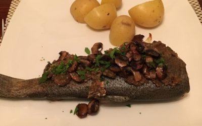 Baked Trout with Garlic & Mushrooms
