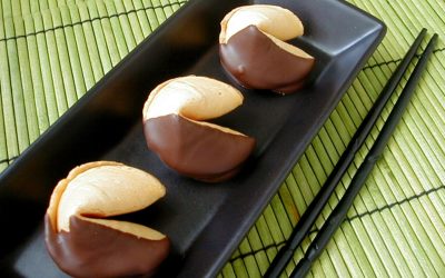 Chocolate-Dipped Fortune Cookies