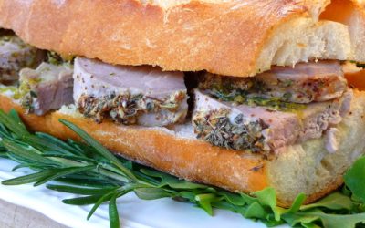 Roasted Pork Loin With Mustard Garlic and Herbs