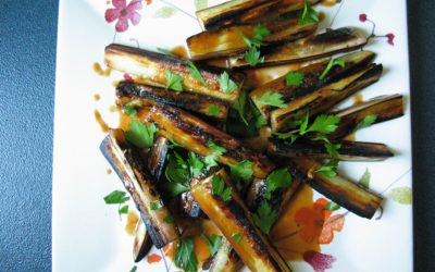 Cold Eggplant With Spicy Asian Peanut Dressing