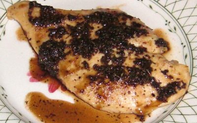 Pan Glazed Chicken with Basil