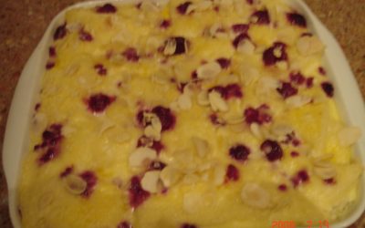Raspberry Bread & Butter Pudding