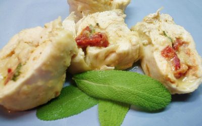 Fontina Cheese and Red Sweet Pepper Stuffed Chicken Breasts